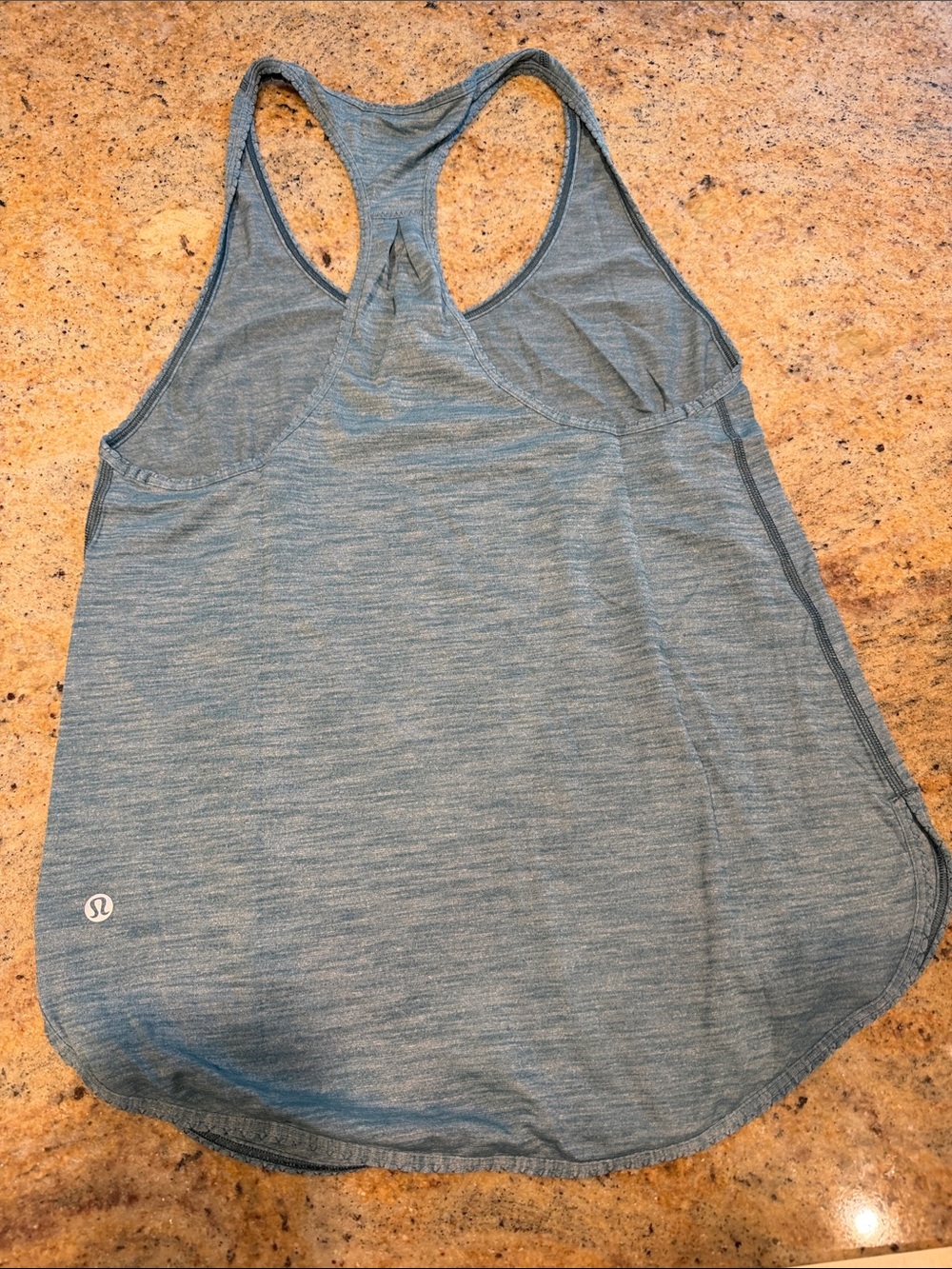 lululemon athletica Heathered Teal Blue Racerback Tank